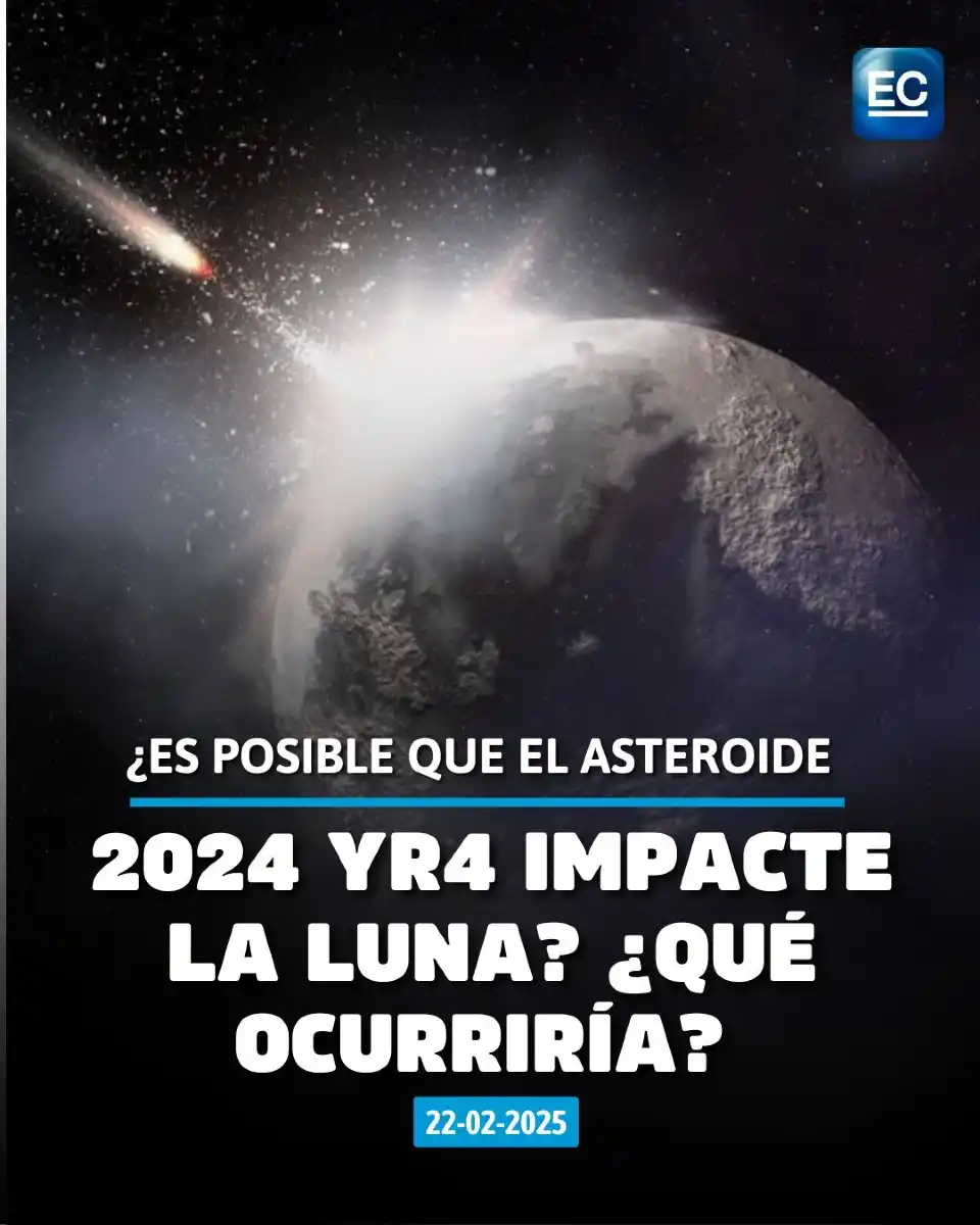 Image from El Comercio: El asteroide 2024 YR4 podría dejar huella en la Luna 🌑✨ 👇 https://ww...
