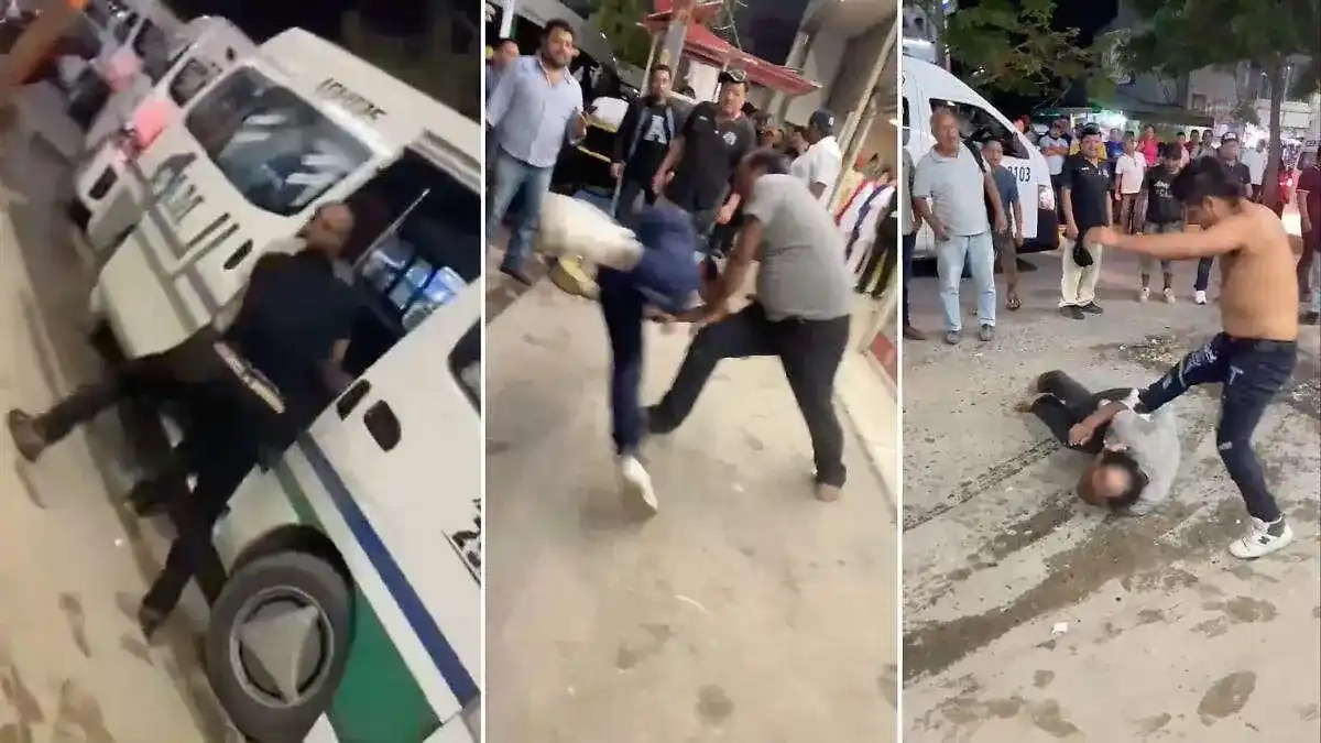 Image from El Heraldo de Tabasco 📰: 🗣 *Gandallas: Pelean dos jóvenes contra un señor y los tunde en Centr...