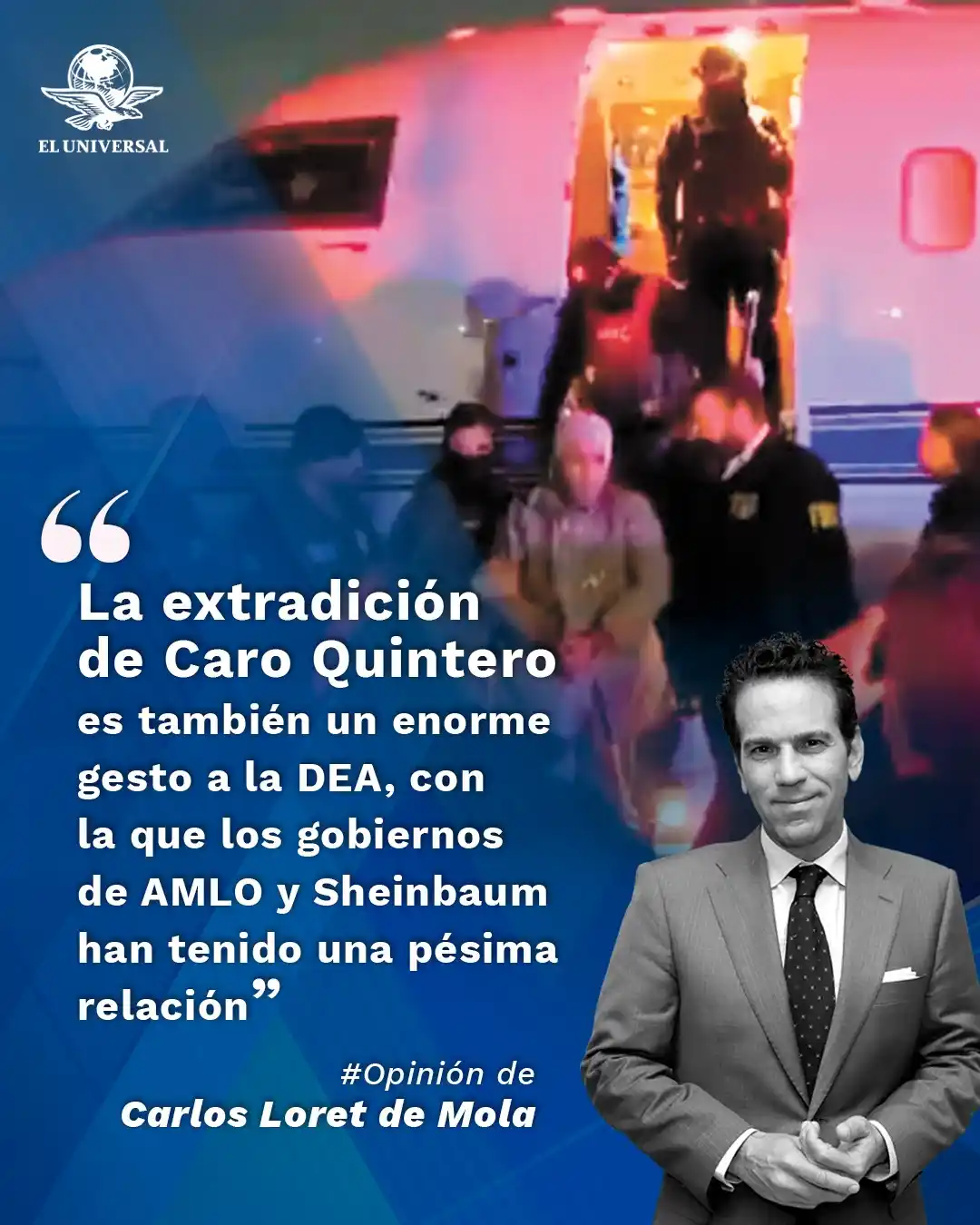 Image from EL UNIVERSAL MX - Noticias: 🖊️ "Esta extradición masiva constituye una señal gigantesca que el go...