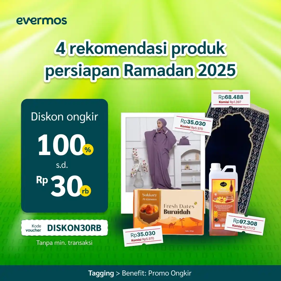 Image from Evermos Official: ⏳ *Sisa 3 Hari Lagi! Persiapan Ramadan mulai Rp35 rb aja!* 🌙 Ikutan ...