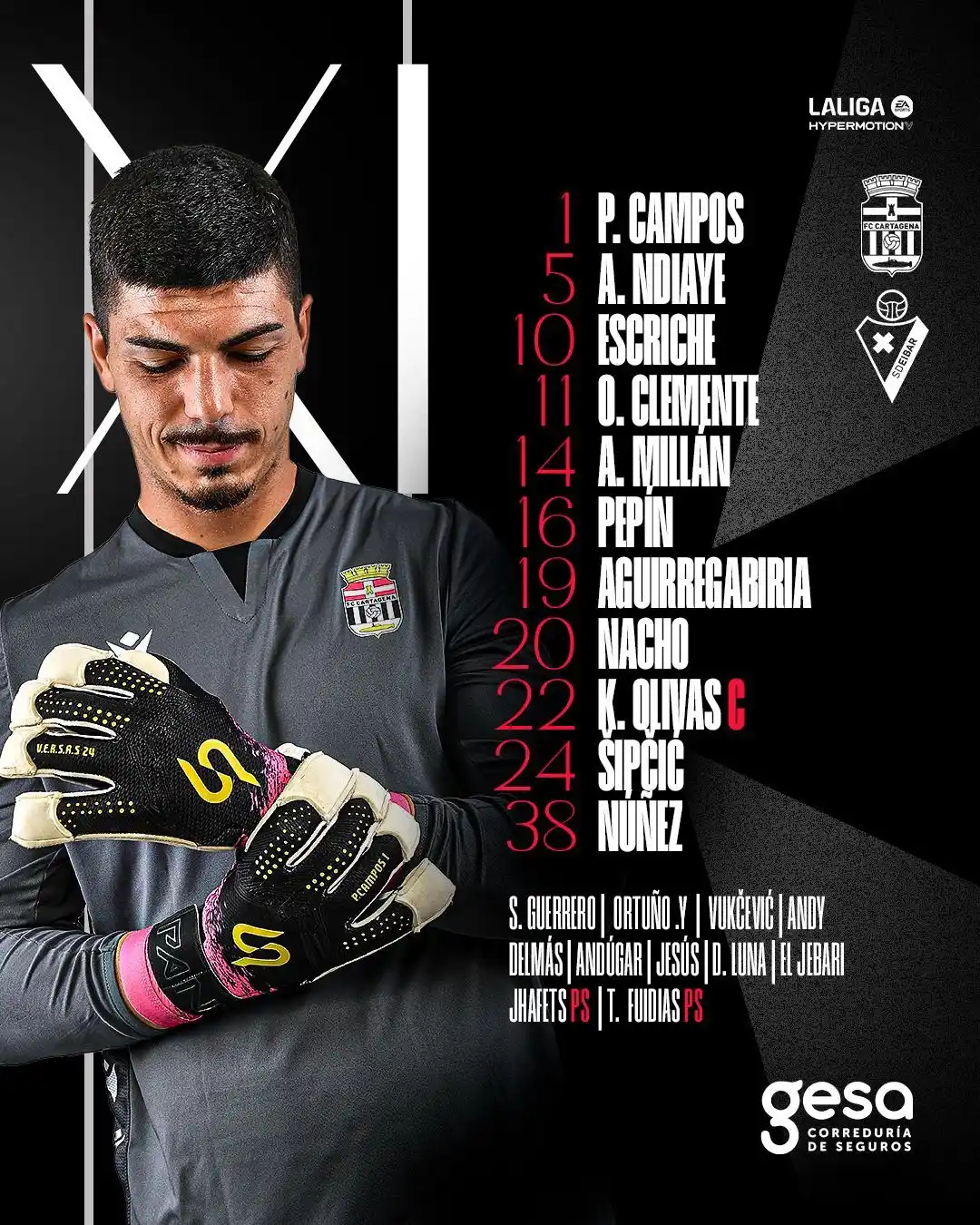 Image from FC Cartagena: ⚽️ Nuestro once más seguro para el <a class="text-blue-500 hover:under...