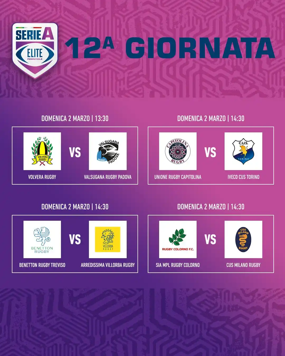 Image from Federugby: Il calendario della 12ª Giornata di <a class="text-blue-500 hover:unde...