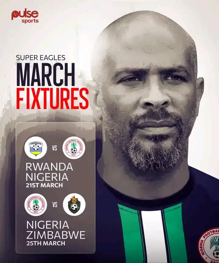 Image from 𝙵𝙾𝙾𝚃𝙱𝙰𝙻𝙻 𝚉𝙾𝙽𝙴 ™️: 🦅🇳🇬 The Super Eagles are back in action! Coach Eric Chelle will lea...