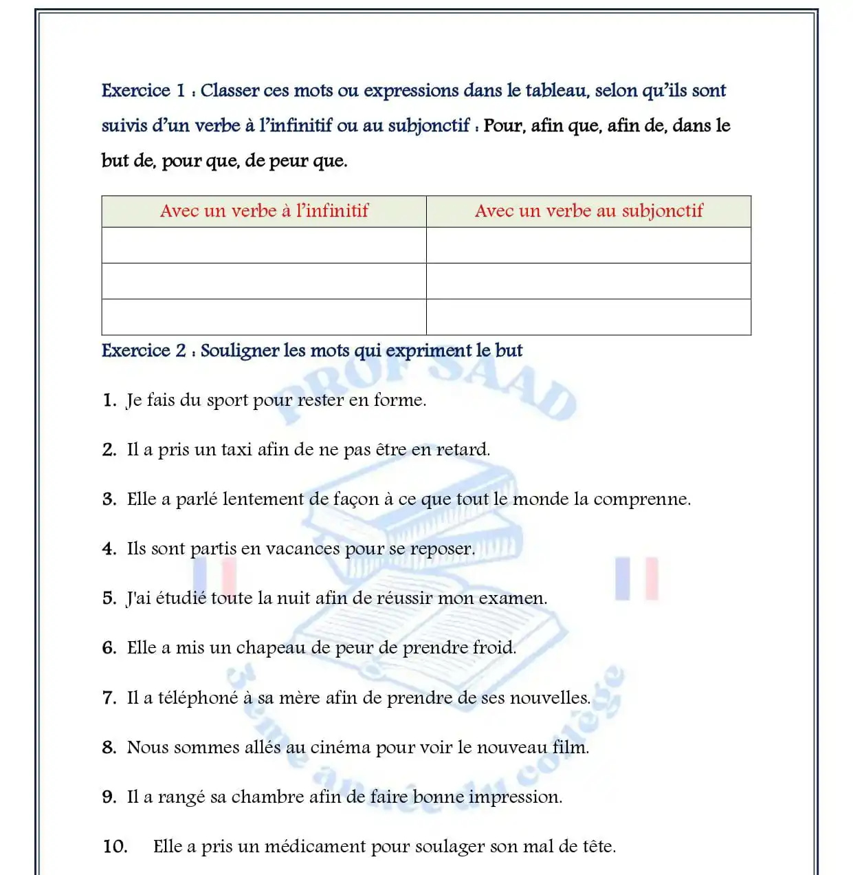 Français - 3 ème année du collège post
