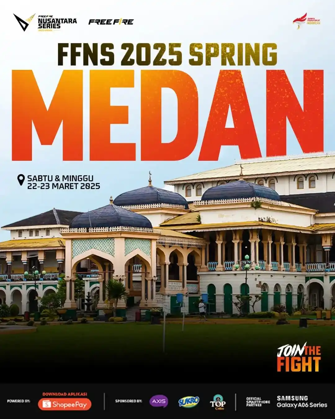 Image from Free Fire Community ID Official: FFNS Grand Finals COMING TO MEDAN!🤩🔥 Survivors! Bersiaplah untuk Gr...