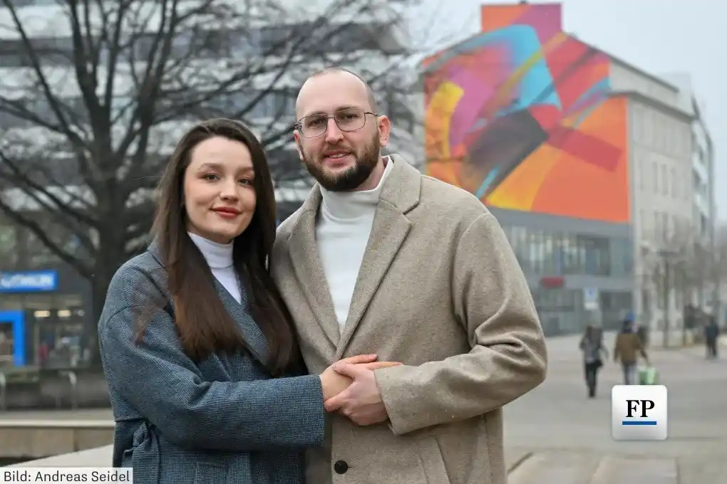 Image from Freie Presse: 🥰🛜 *„Unsere Liebe ist echt“: Wie ein ukrainisches Paar in Chemnitz o...