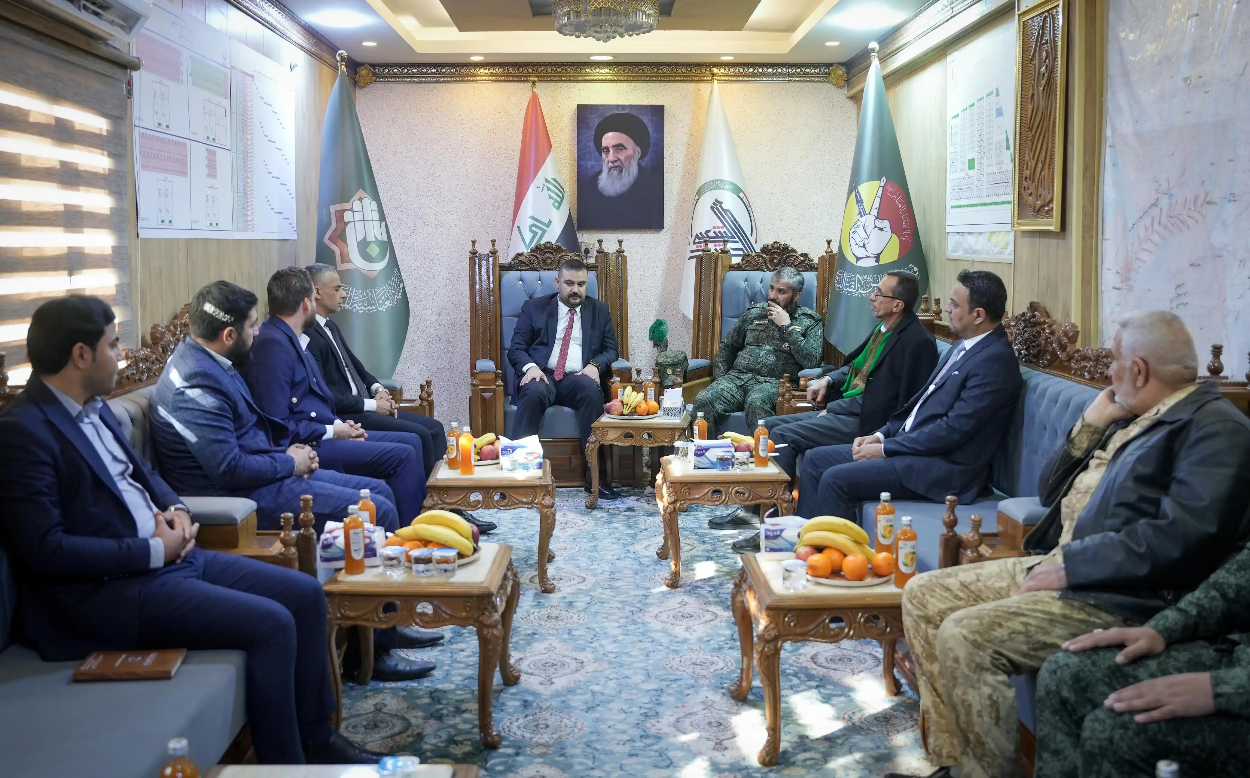 Image from فرقة العباس القتالية/ لواء 26: ملف السكن يتصدر اللقاء..  قيادة فرقة العباس تستقبل وفد هيئة استثمار مي...