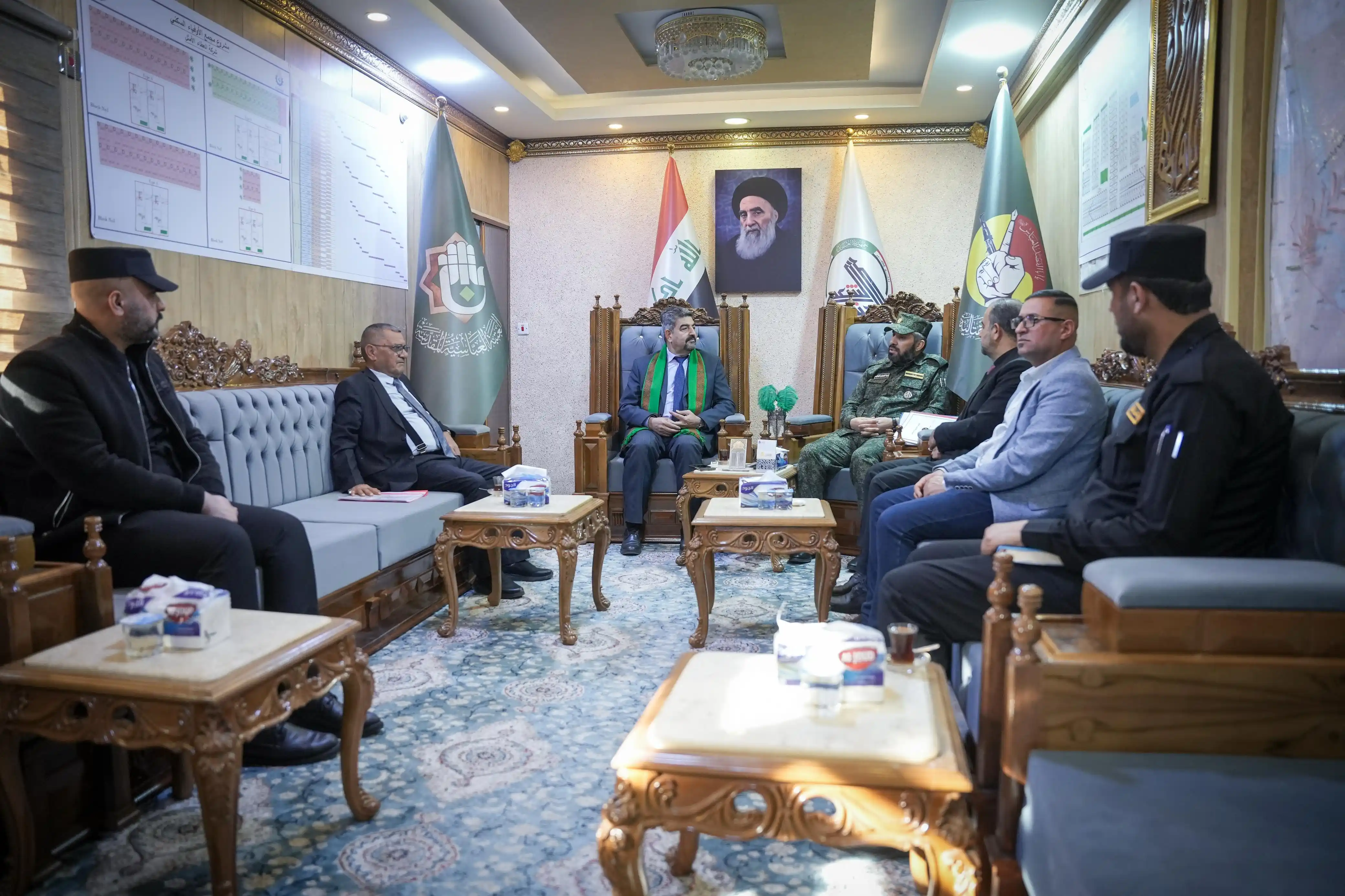 Image from فرقة العباس القتالية/ لواء 26: أكاديميون يشيدون بمبادرات فرقة العباس للمجاهدين وعوائل الشهداء  استقبل...