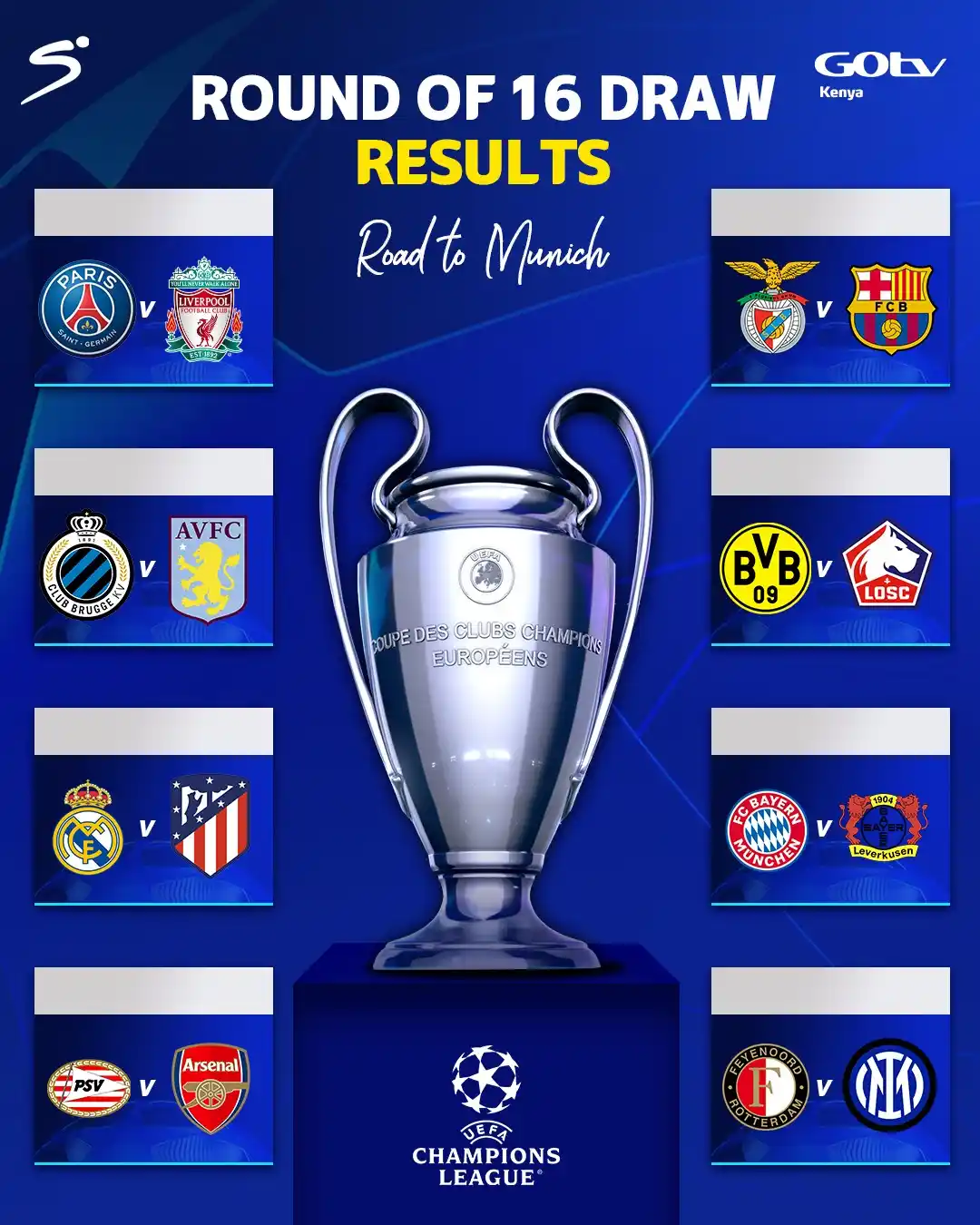 Image from GOtv Kenya: *🚨Safari to Munich begins now! 🚗💨 — the Champions League just got...