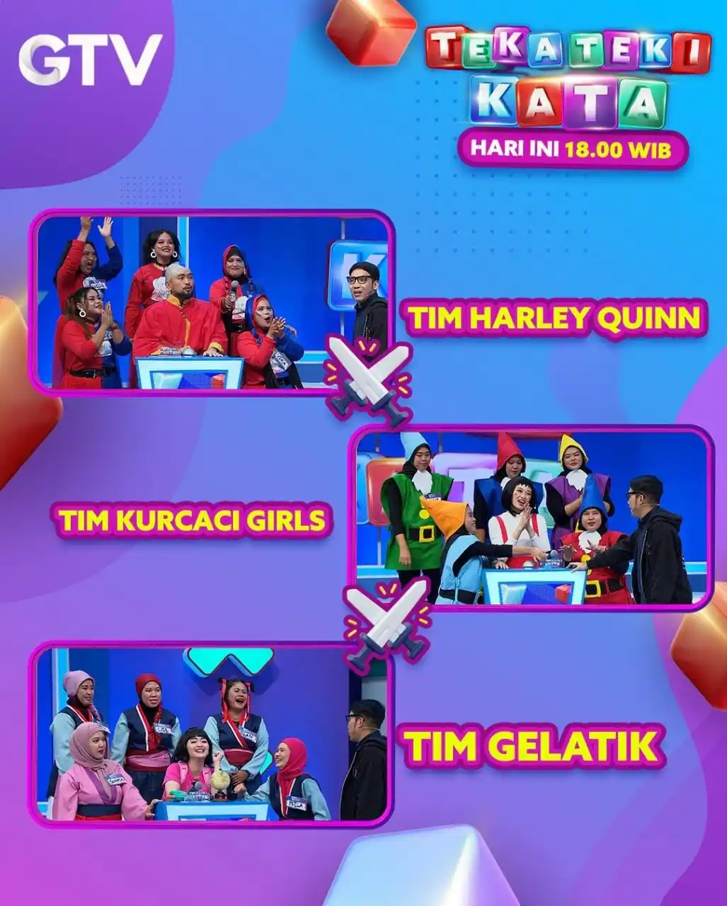 Image from GTV : ⚠️ *TEBAK TIM* ⚠️ ___ Ayo tebak tim yang menurut lo *si paling cute* ...