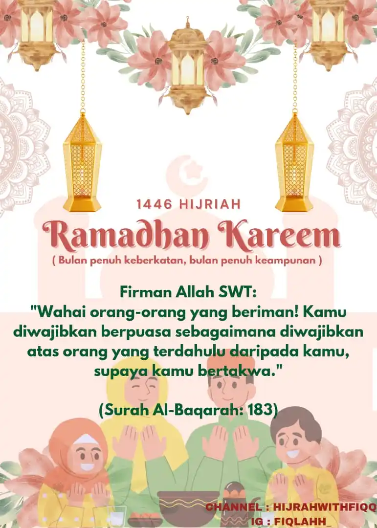 Image from 𝐇𝐈𝐉𝐑𝐀𝐇𝐖𝐈𝐓𝐇𝐅𝐈𝐐𝐐 🇲🇾🇵🇸: *🌙✨ RAMADHAN KAREEM ✨🌙*  Alhamdulillah, kita dipertemukan lagi denga...