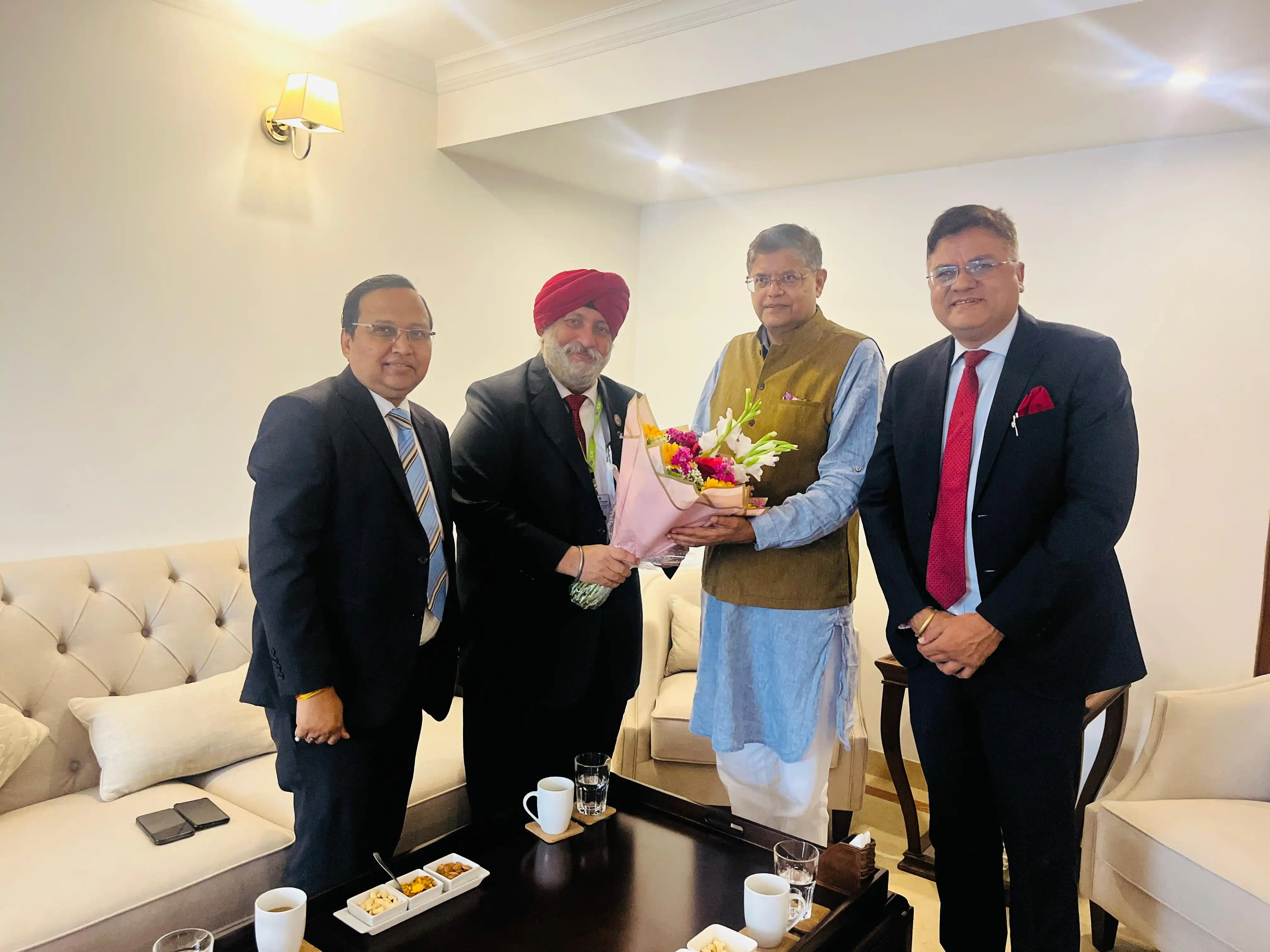 Image from ICAI-The Institute Of Chartered Accountants Of India: CA. Charanjot Singh Nanda, President-ICAI with CCMs met Shri Baijayant...