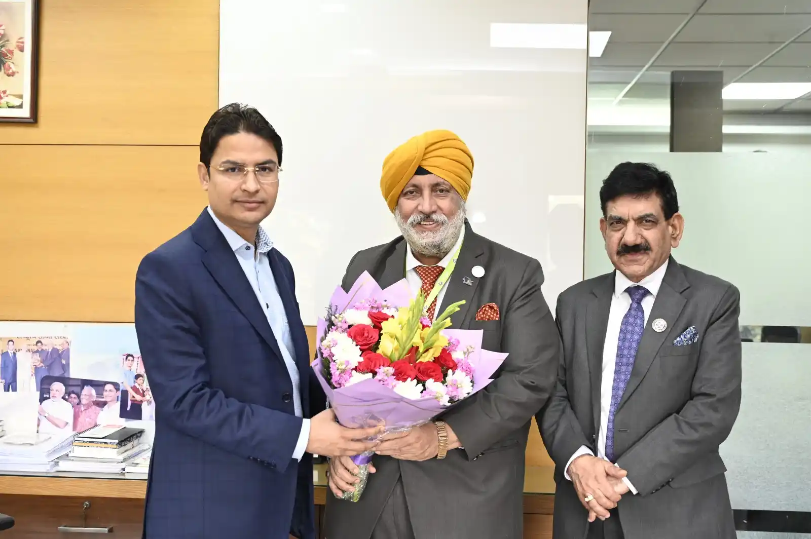 Image from ICAI-The Institute Of Chartered Accountants Of India: CA. Charanjot Singh Nanda, President-ICAI with CCM met Shri Raju Bista...