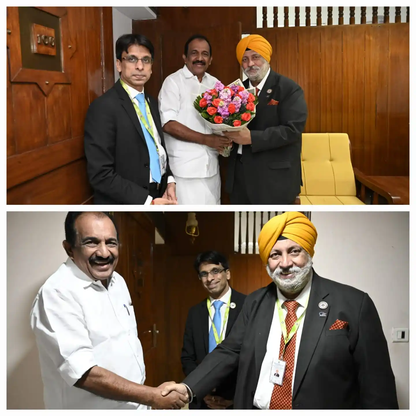 Image from ICAI-The Institute Of Chartered Accountants Of India: CA. Charanjot Singh Nanda, President- ICAI, along with CCM, met Shri B...