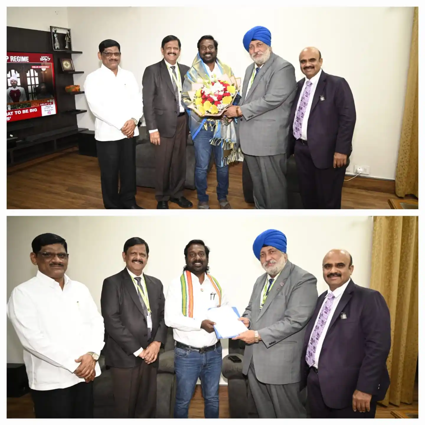 Image from ICAI-The Institute Of Chartered Accountants Of India: CA. Charanjot Singh Nanda, President-ICAI with CA. Prasanna Kumar D, V...