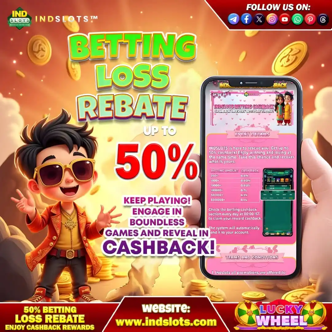 Image from Indslots Official: INDSLOTS |  IND SLOTS |  BETTING CASHBACK  ✨ Even if luck isn't on you...