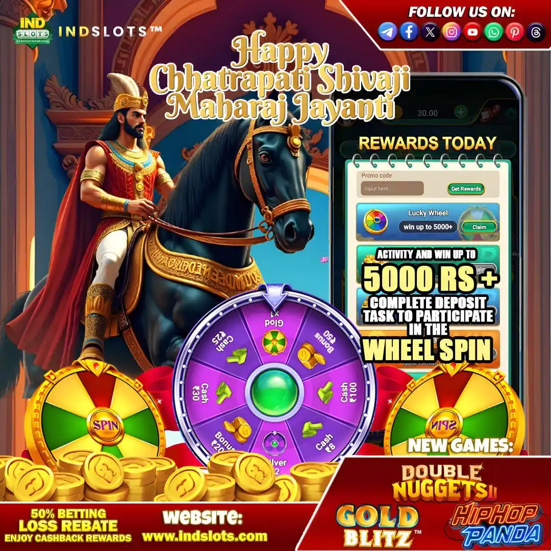 Image from Indslots Official: INDSLOTS |  IND SLOTS |  ⚔️ Happy Chhatrapati Shivaji Maharaj ⚔️  ✨The...