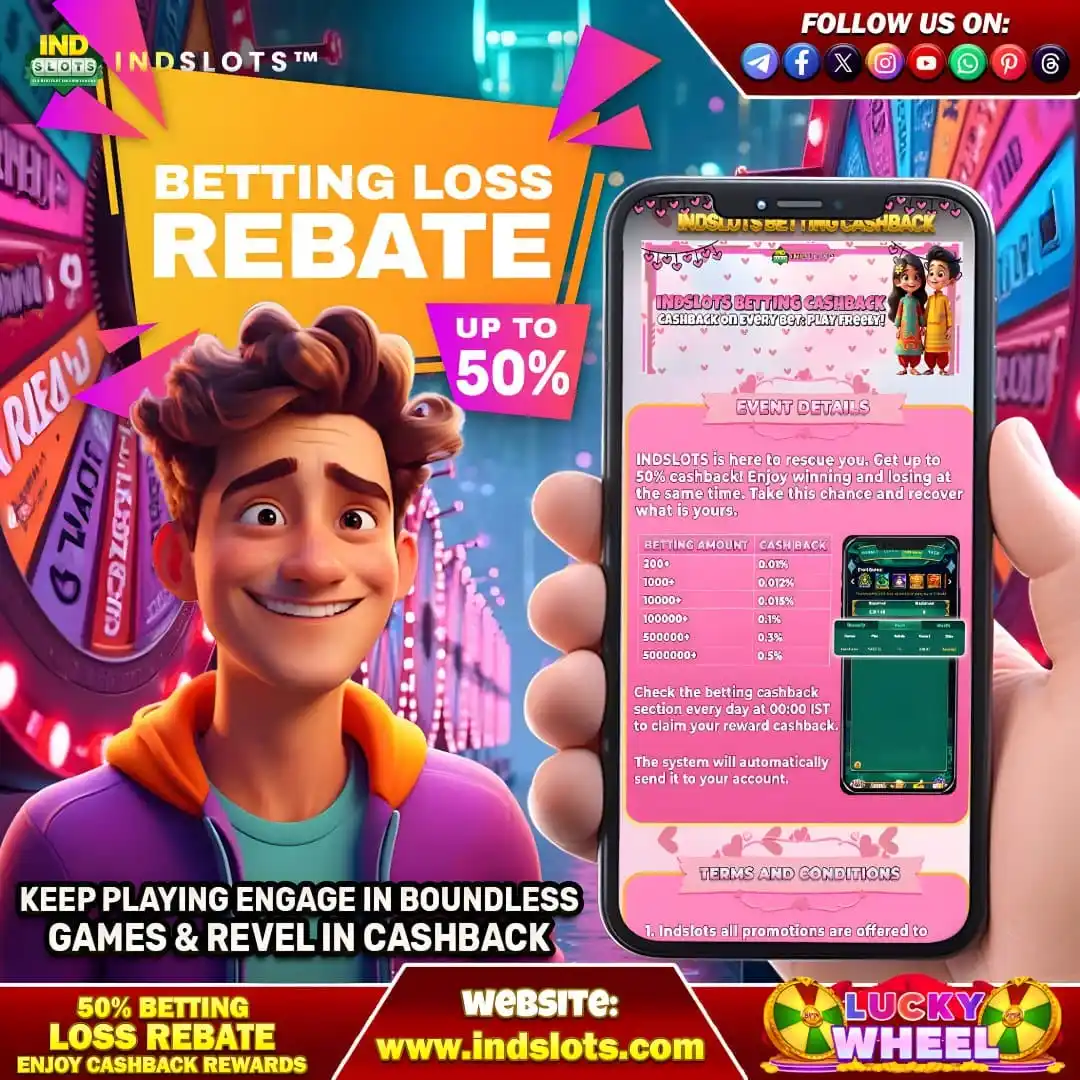 Image from Indslots Official: INDSLOTS | IND SLOTS | BETTING CASHBACK ✨ Even if luck isn't on you...