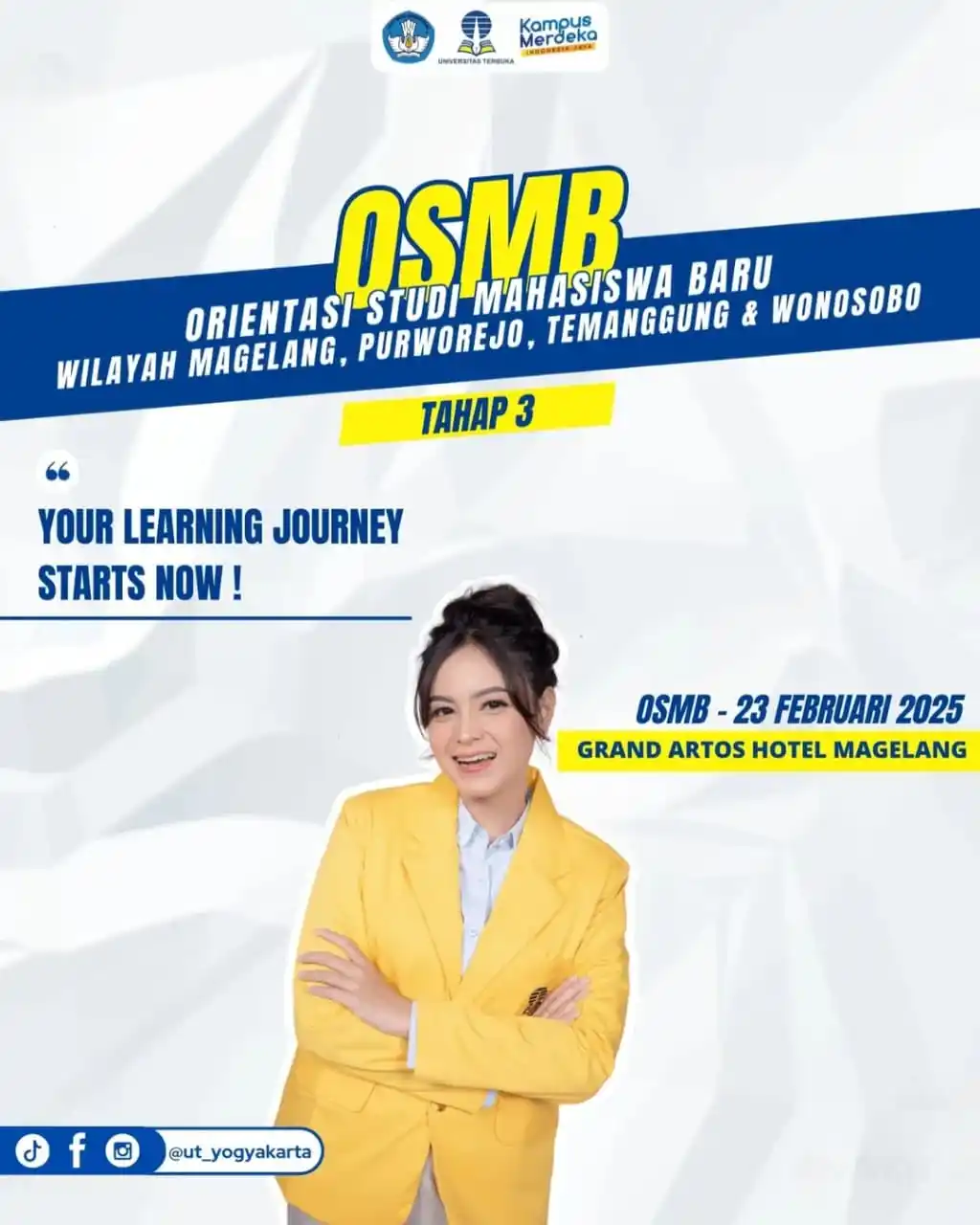 Image from INFO UNIVERSITAS TERBUKA: Selamat datang mahasiswa baru Universitas Terbuka Yogyakarta! Perjala...