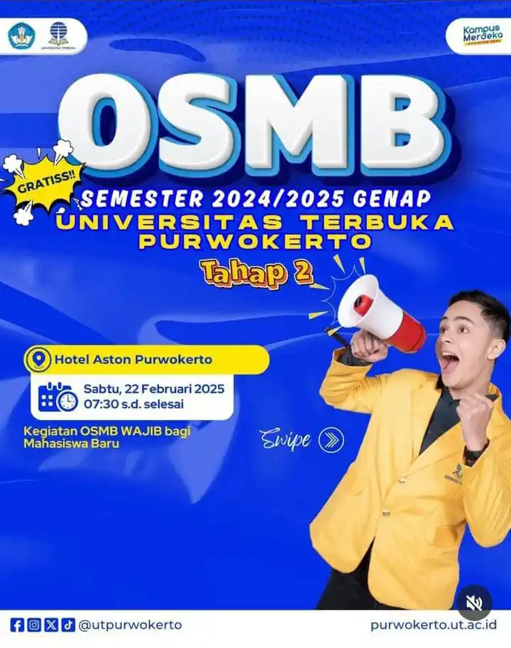 Image from INFO UNIVERSITAS TERBUKA: Hallo sobat UT Purwokerto Siapa nih mahasiswa baru yang belum mengiku...