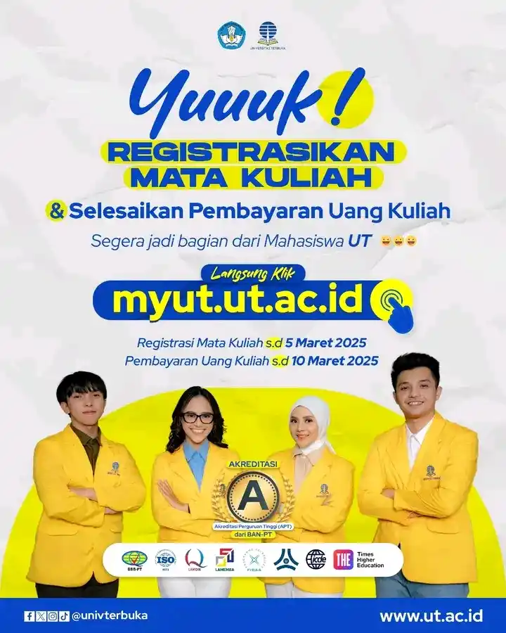 Image from INFO UNIVERSITAS TERBUKA: 🔔 Registrasi Mata Kuliah & Pembayaran Uang Kuliah! 🔔 Halo Sahabat U...