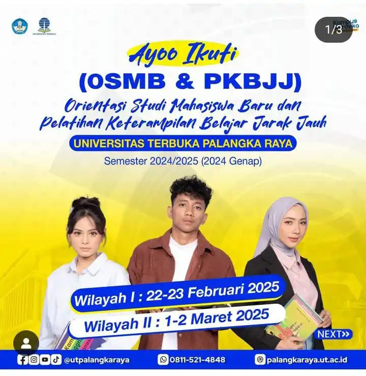 Image from INFO UNIVERSITAS TERBUKA: Halo Sahabat UT Palangka Raya 👋 Ayo Ikuti Orientasi Studi Mahasiswa ...