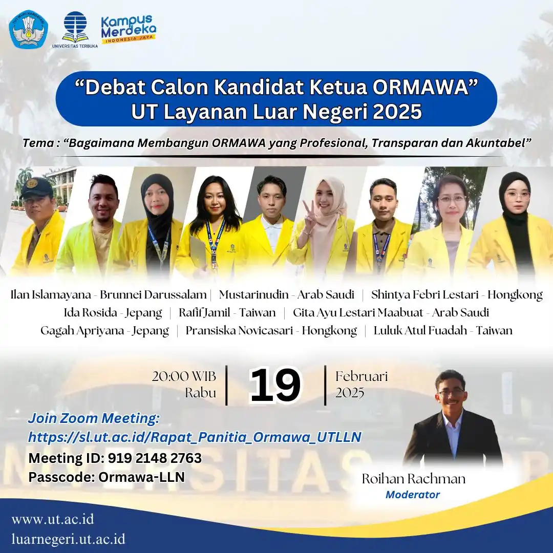 Image from INFO UNIVERSITAS TERBUKA: UNDANGAN TERBUKA Kepada Yth. Seluruh Mahasiswa UT Layanan Luar Nege...