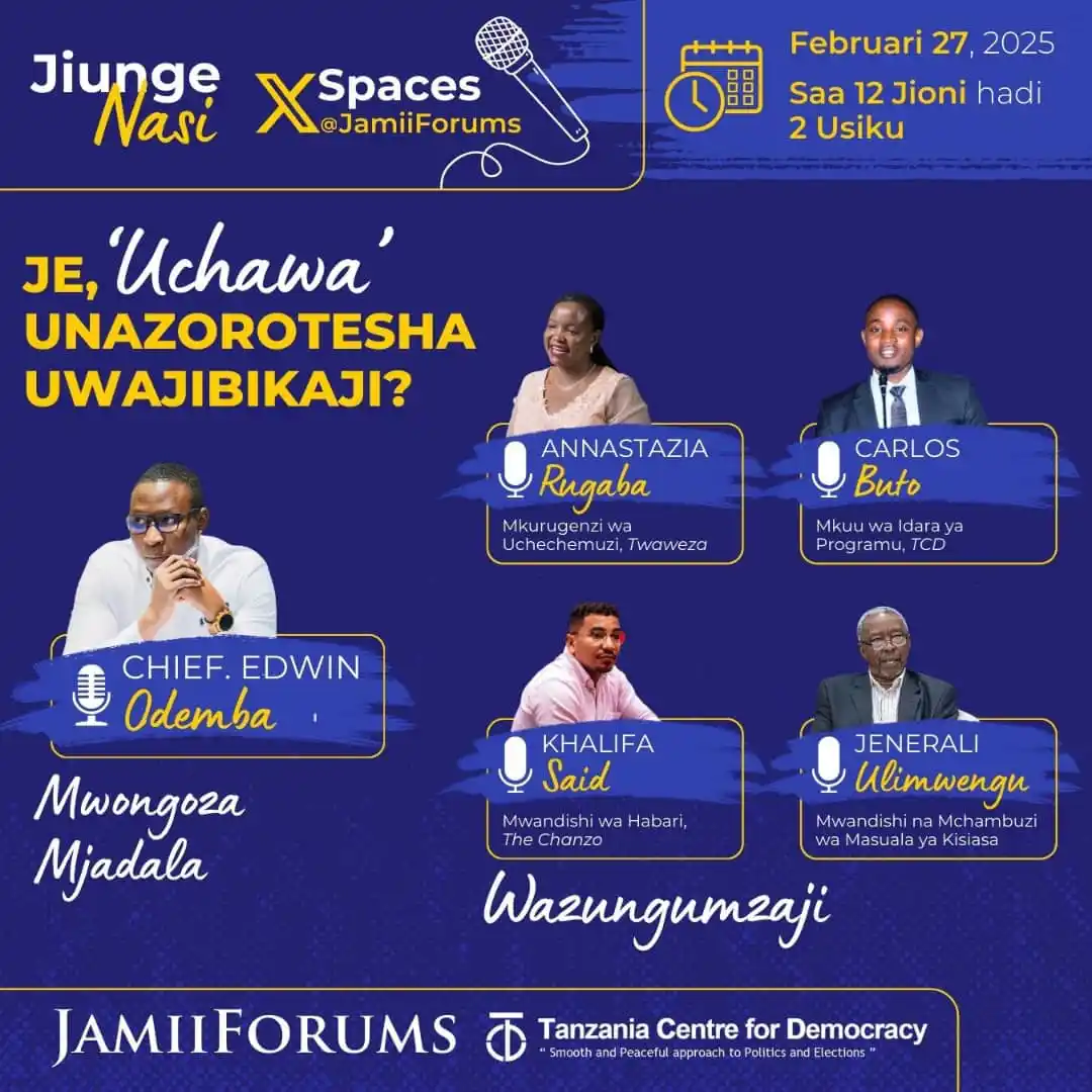 Image from JamiiForums: Mjadala wa "Je, 'Uchawa' unakwamisha Uwajibikaji?" upo hewani muda huu...