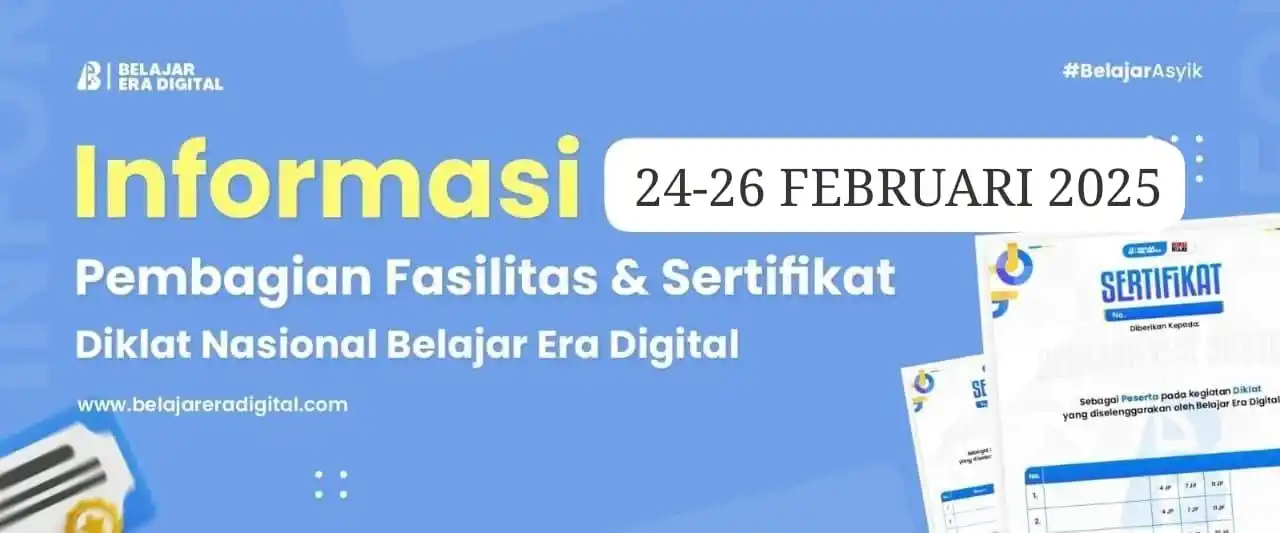 Image from Kelas Belajar Era Digital: 📌 *AKSES LINK SERTIFIKAT DIKLAT NASIONAL 24-26 FEBRUARI 2025* _Dikla...