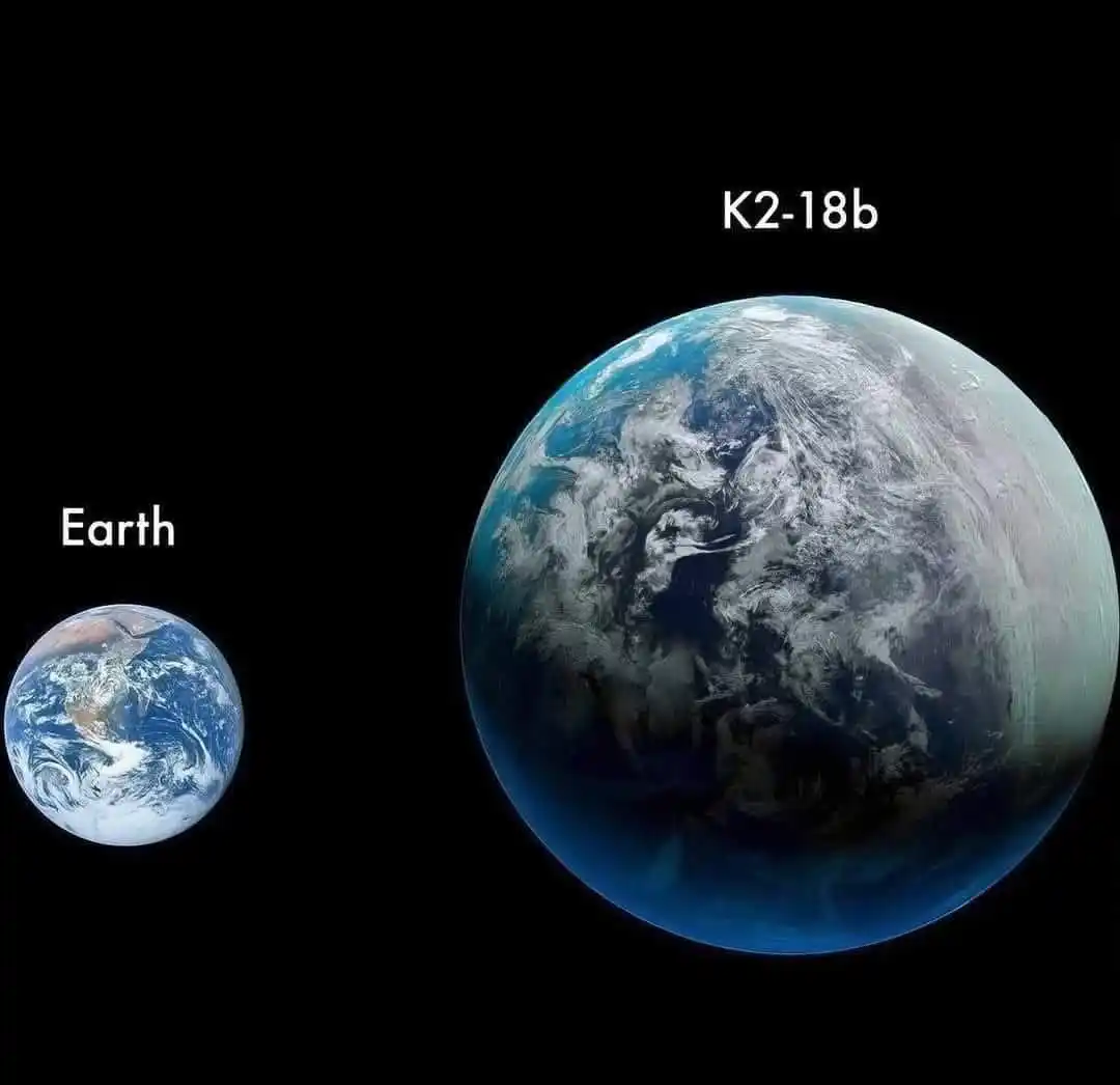 Image from Key To Success 🌍: یہ 2015 میں دریافت ہوا ایک سیارہ ہے جسکا نام K2-18b ہے، اور یہ ایک ممک...