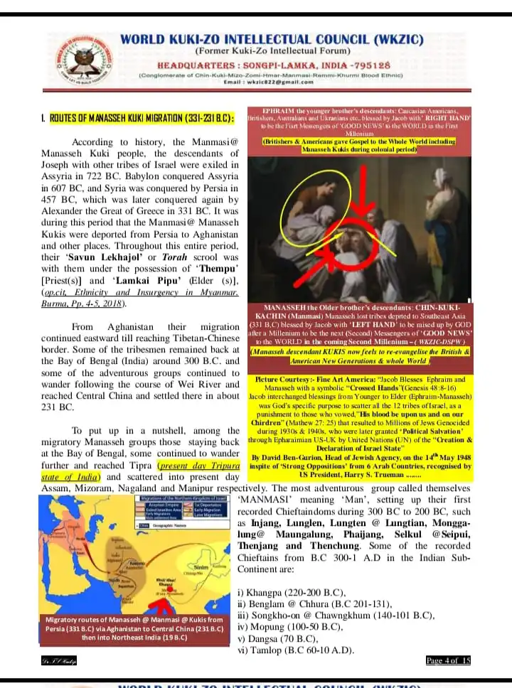 Image from KUKI UNITED: Lhamonna Thuthot- *"God's Pre-planned for Manasseh@ Manmasi@ Kuki-Chi...