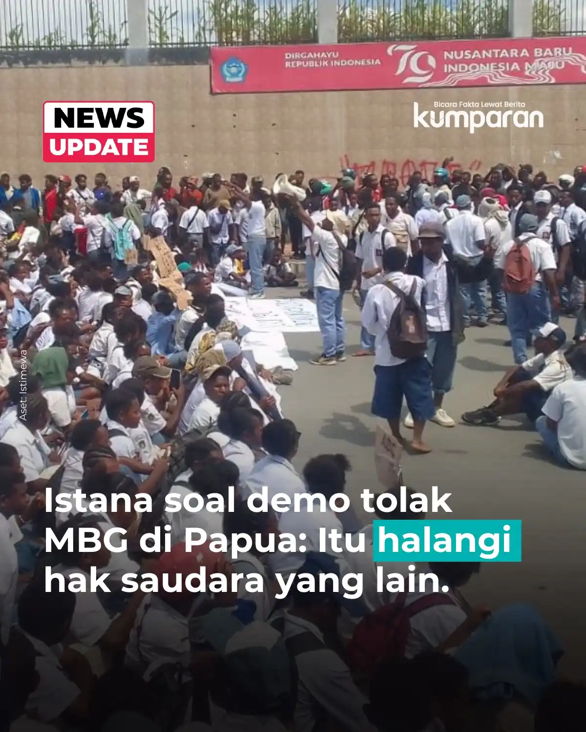 Image from kumparan: Kepala Kantor Komunikasi Kepresidenan Hasan Nasbi menanggapi demo ricu...