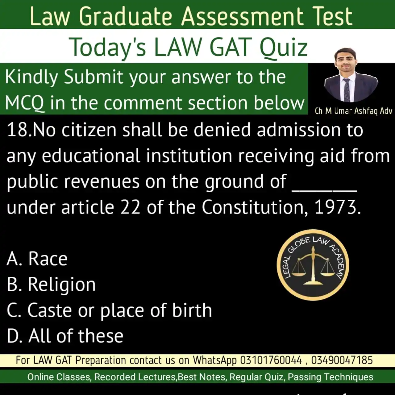 Image from LEGAL GLOBE LAW ACADEMY: ✅️ _LAW Graduate Assessment Test_ <a class="text-blue-500 hover:underl...