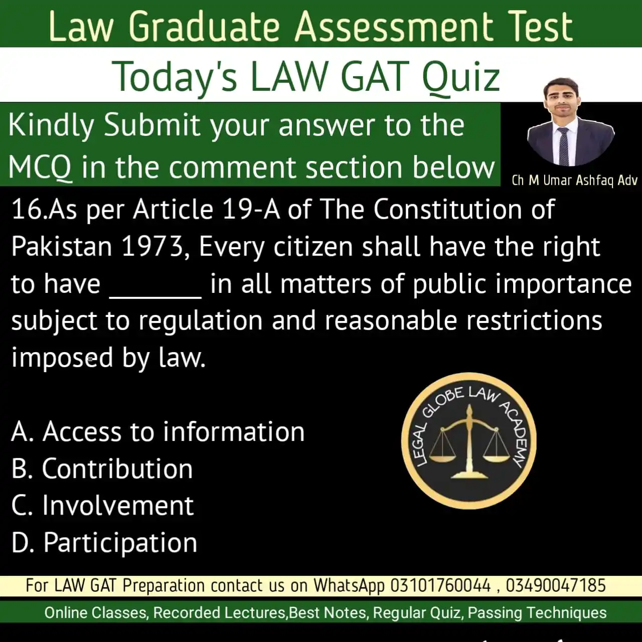 Image from LEGAL GLOBE LAW ACADEMY: ✅️ _LAW Graduate Assessment Test_ <a class="text-blue-500 hover:underl...