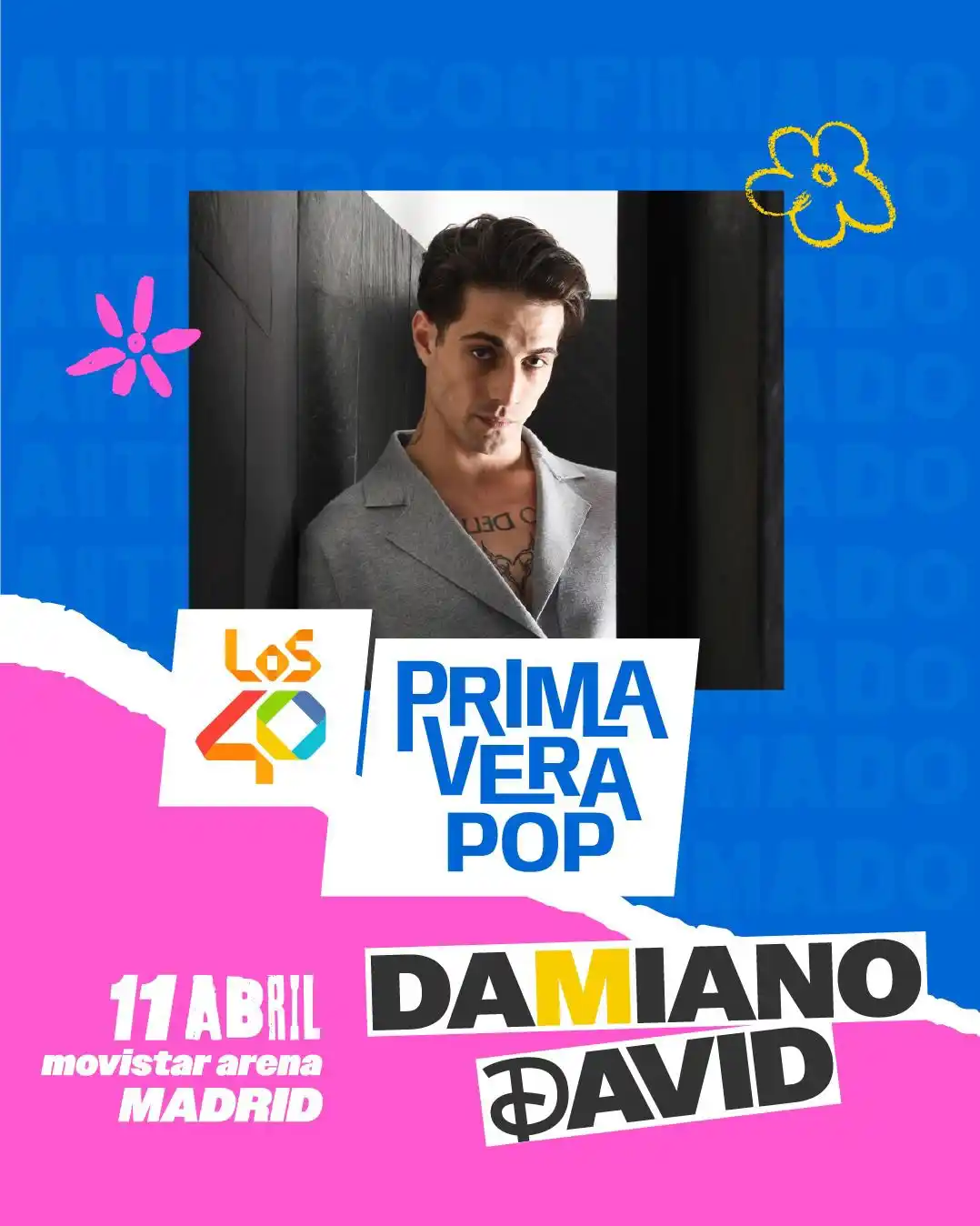 Image from LOS40: ¡Esto va a ser una auténtica pasada!💥 DAMIANO se suma al cartel de MA...