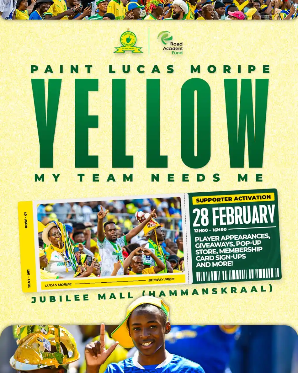 Image from Mamelodi Sundowns Football Club: Join us this Friday as we gear up for the SOLD OUT affair! 👆🔥 📆 28...