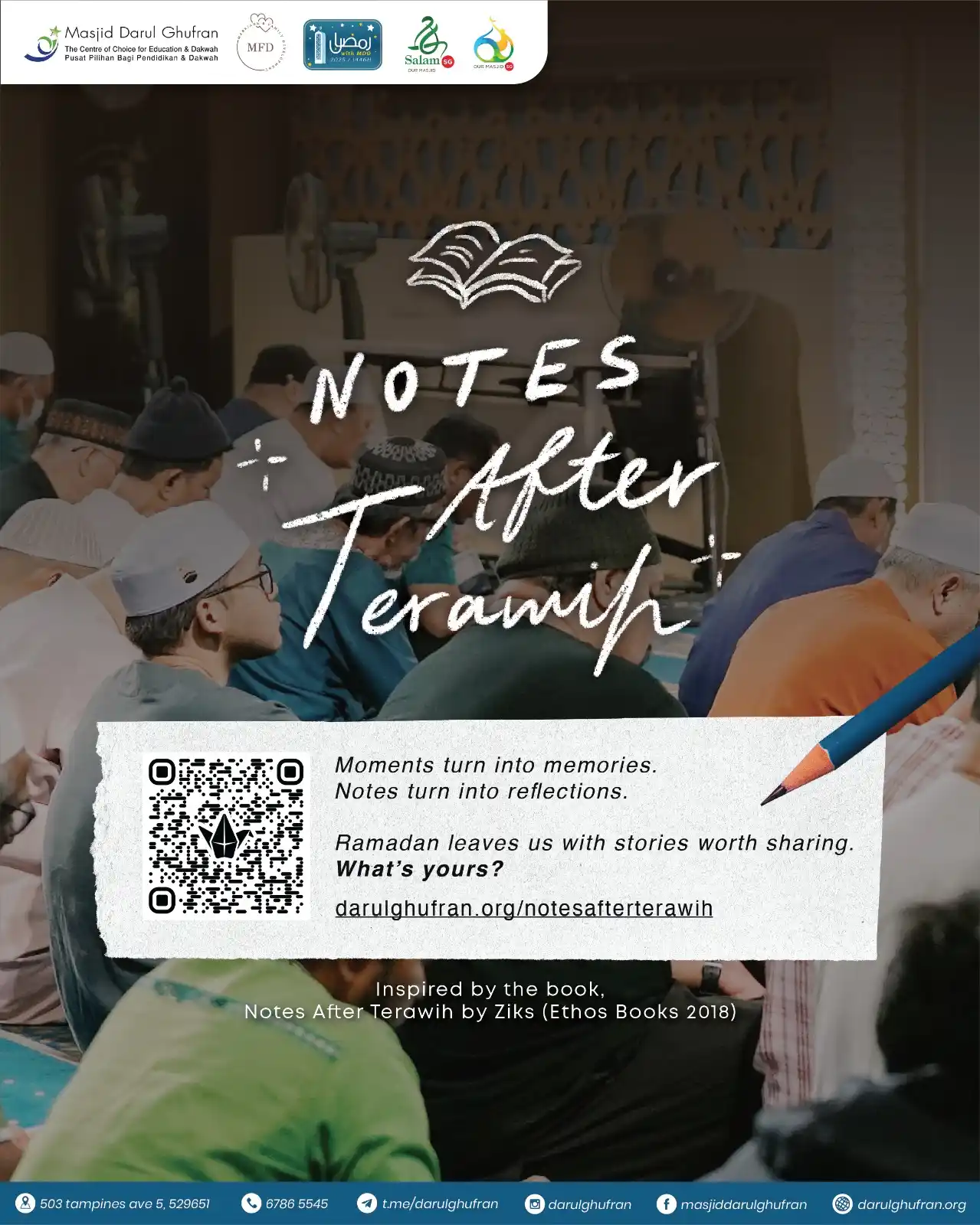 Image from 🕌 Masjid Darul Ghufran: 🌙 Notes After Terawih 📝✨ Every night at the mosque holds a story—so...