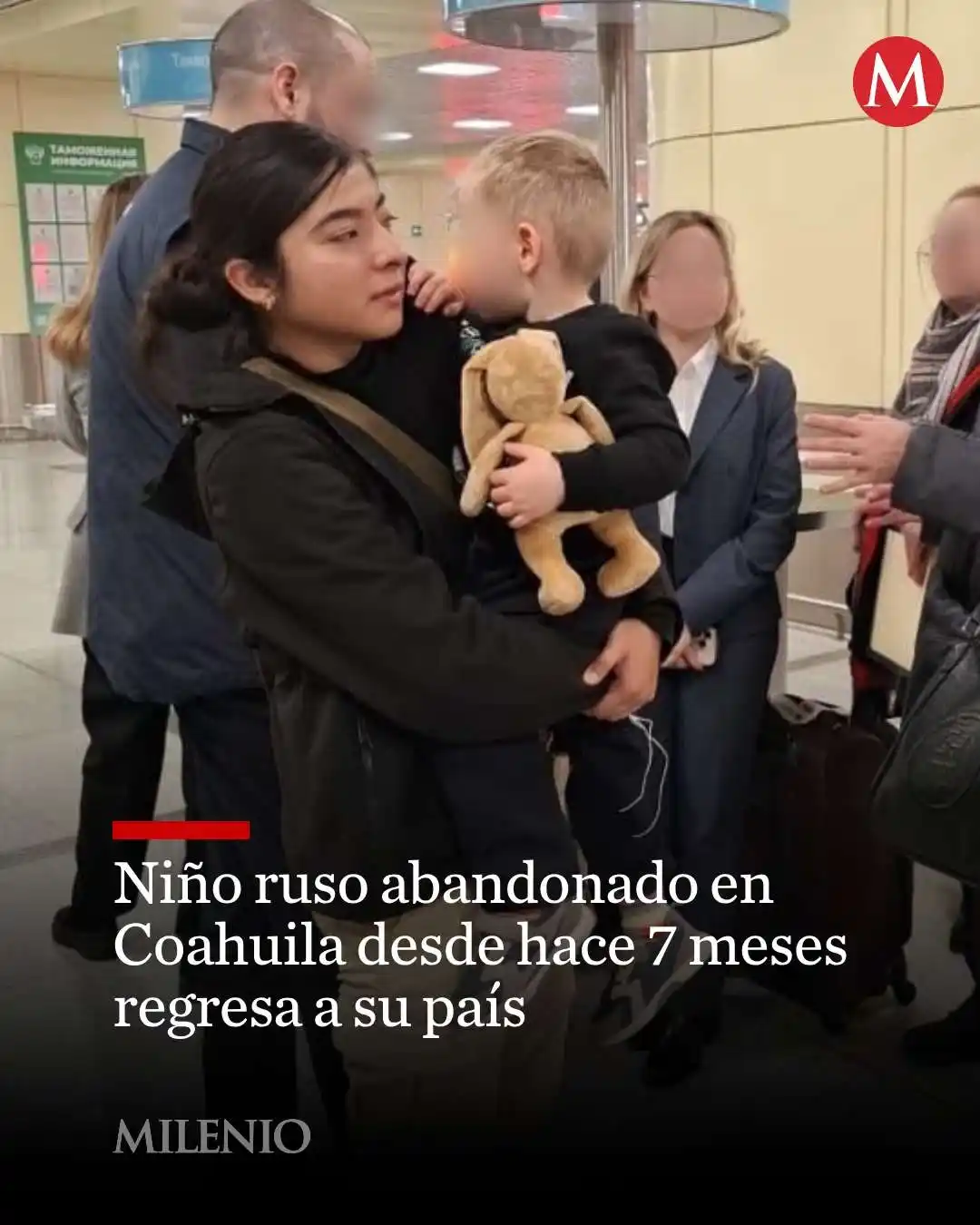 Image from Milenio Noticias 🗞️📺: 🇷🇺 Un niño de 3 años de nacionalidad rusa fue abandonado el pasado 2...