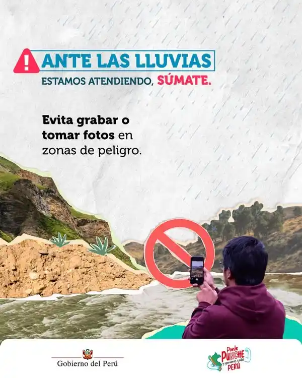 Image from MIMP Conadis: ✅ En casos de riesgo por lluvias, no te detengas a tomar fotos o graba...