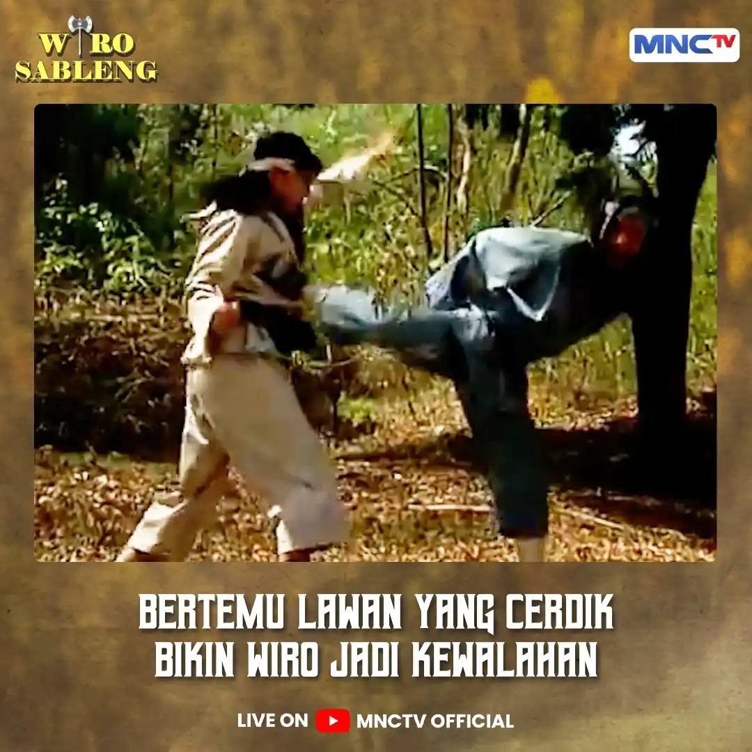 Image from MNCTV Official: Wiro Sableng auto kewalahan bertemu dengan lawan yang cerdik. lawannya...