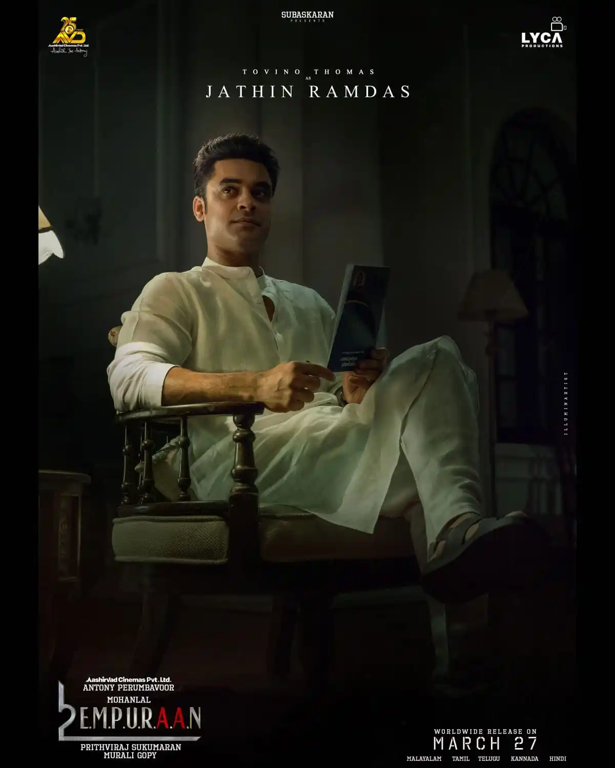 Image from Mohanlal: Character No.04 Tovino Thomas as Jathin Ramdas in <a class="text-blue...