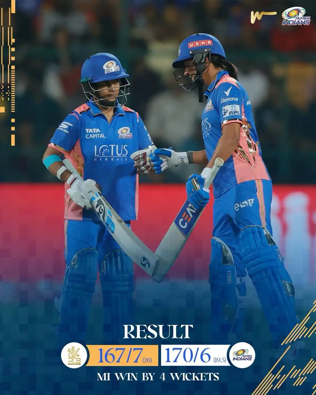 Image from Mumbai Indians: Grandstand finish in Bengaluru! 🤩🏁 <a class="text-blue-500 hover:un...