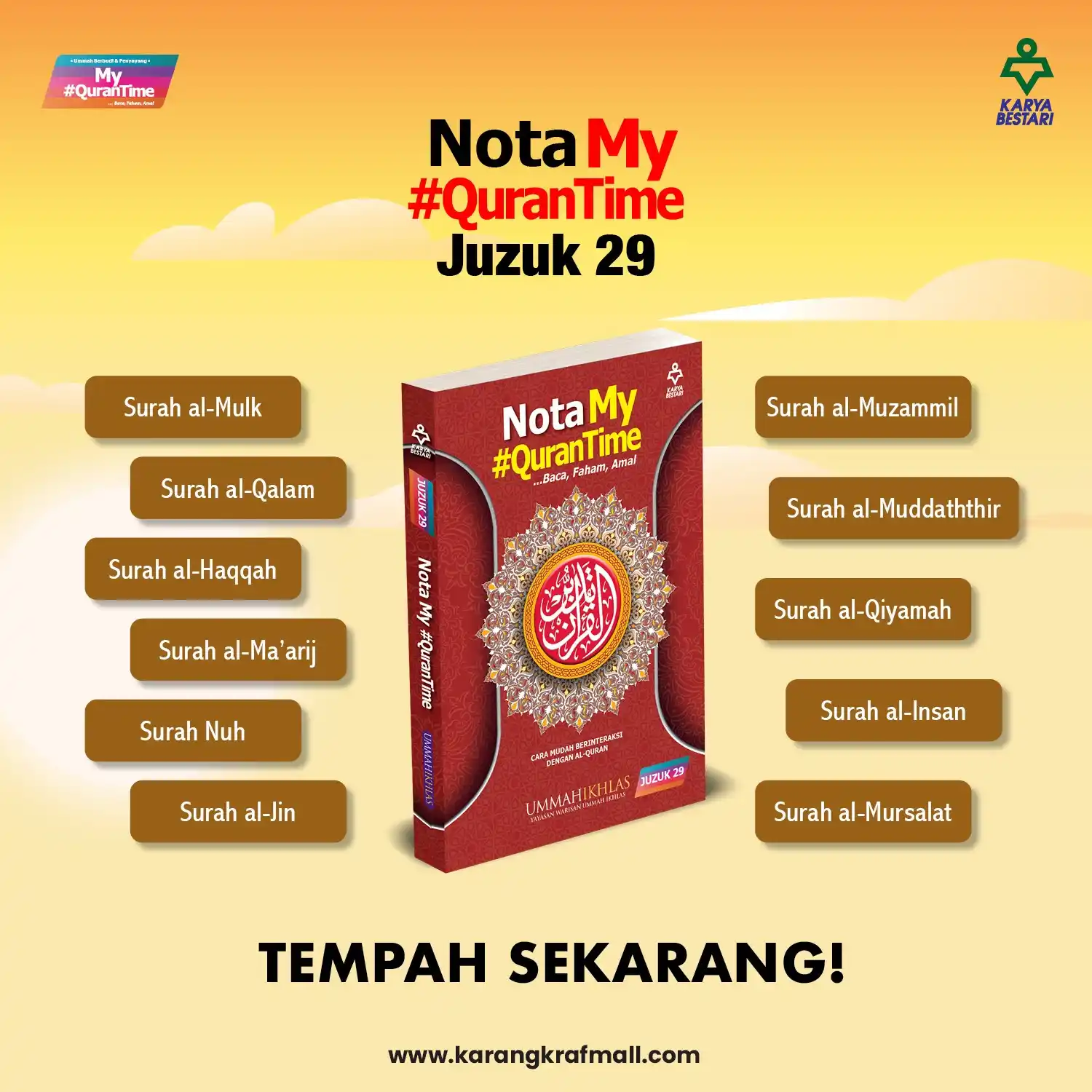 Image from My QuranTime: Juzuk 29 mengandungi 11 surah yamg sarat dengan peringatan tentang kek...