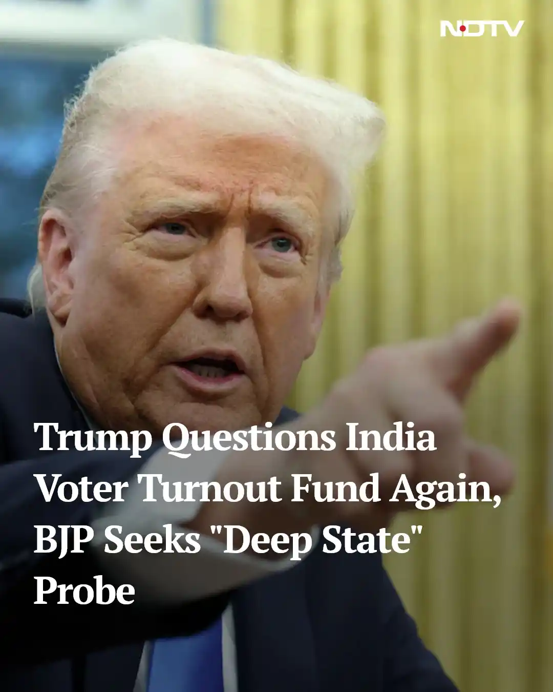 Image from NDTV : The BJP has sought an investigation into alleged US funding of $21 mil...