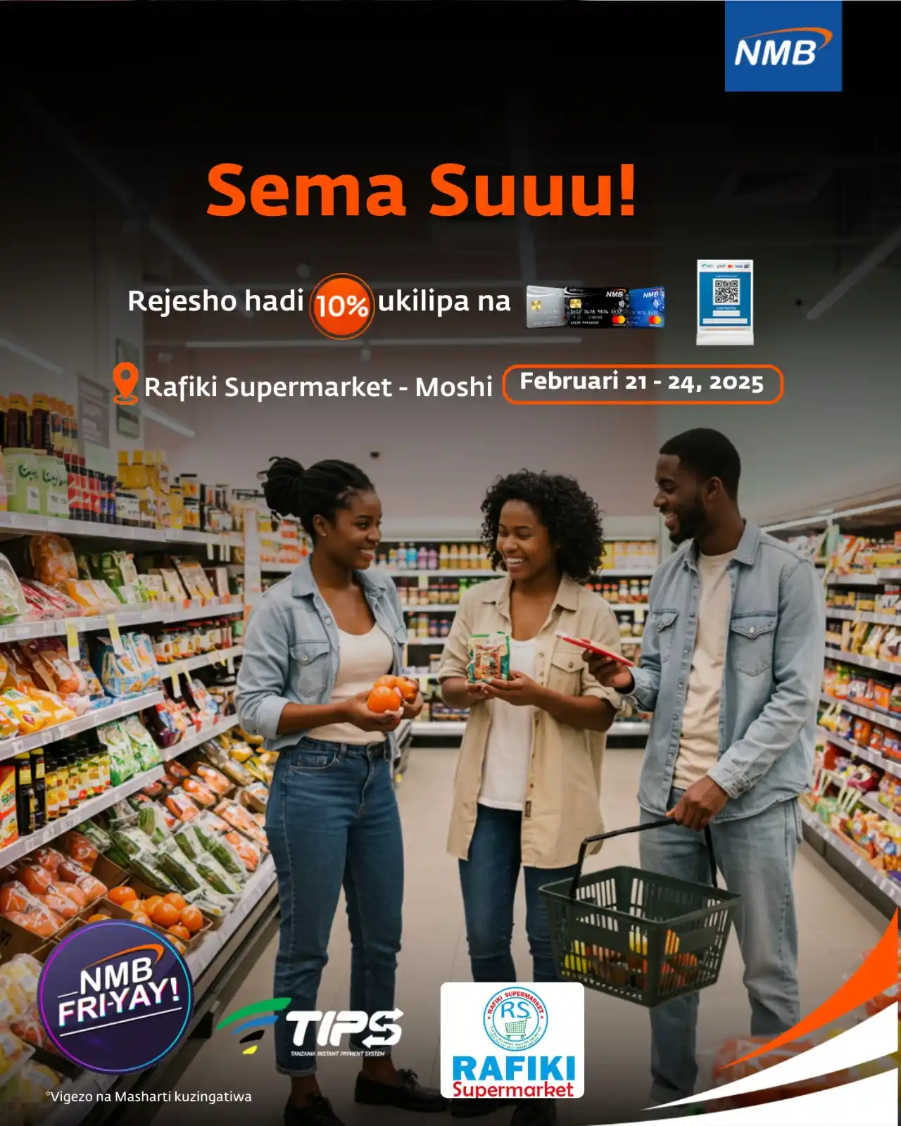 Image from NMB Bank Plc: Shida ni Mahitaji tuuuu!,   Sogea Rafiki Supermarket ununue mahitaji y...