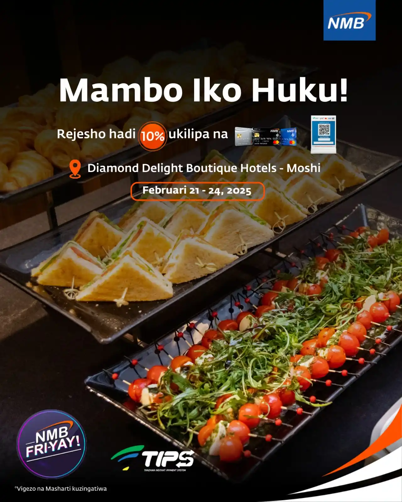 Image from NMB Bank Plc: Unawaza pa kwenda kupumzika na kupata chakula baada ya kukimbia?  Basi...