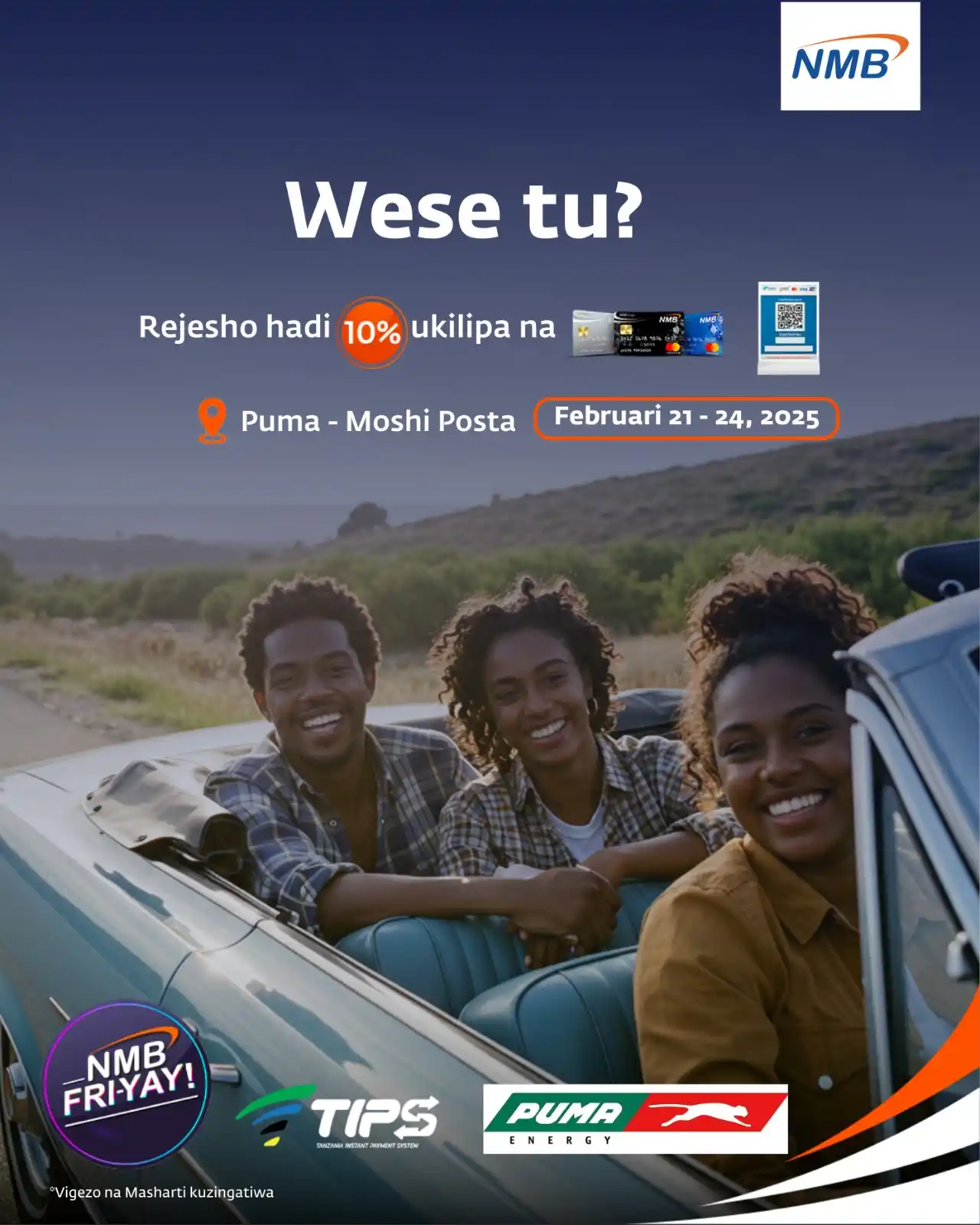 Image from NMB Bank Plc: Tunasemajeeeeee, safari inakuwa vyede, mara ukijaza wese Puma – Moshi ...