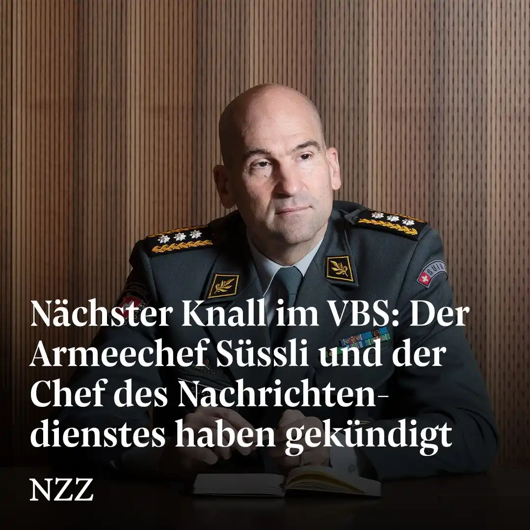Image from NZZ: 👉 Das Wichtigste am Abend *Schweizer Armeechef und Chef des Nachrich...