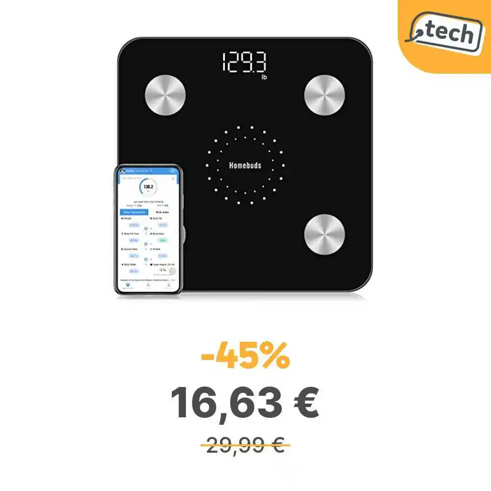 Image from offerte.club: *Bilancia Bluetooth Pesapersone con app intelligente, Nero* 👉 https:...