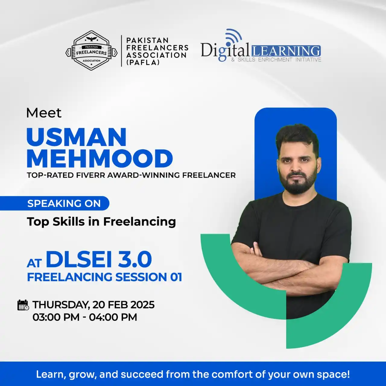 Image from PAFLA - Pakistan Freelancers Association: Freelancing is easy when you have the right skills!  Usman Mehmood, a ...